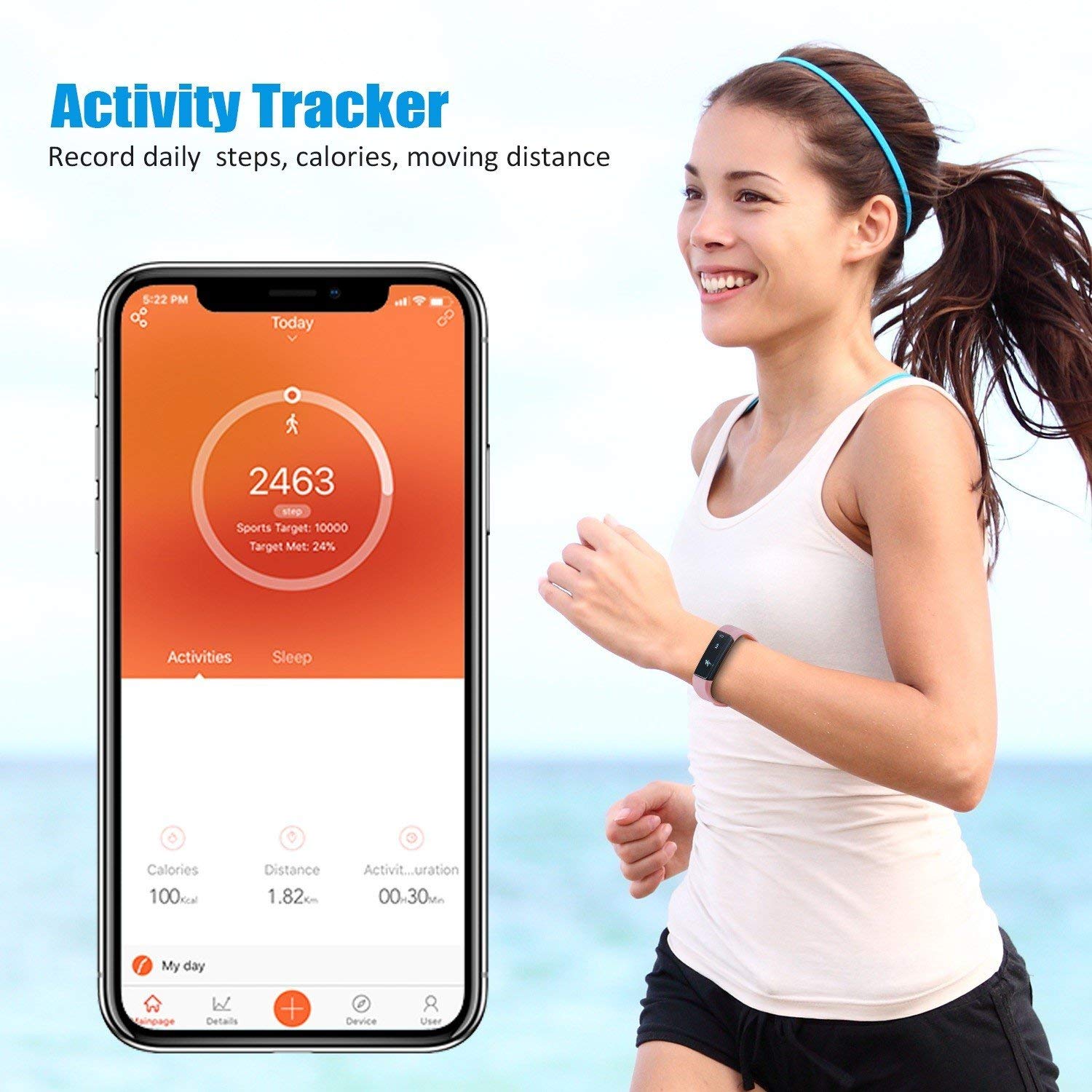 SmartFit Slim Activity Tracker and Smart Watch with Free Extra