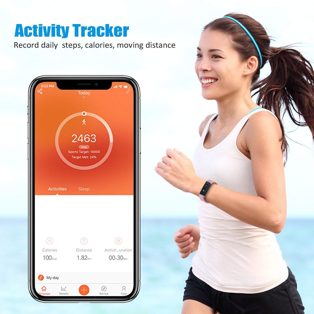 SmartFit Slim Activity Tracker and Smart Watch with Free Extra