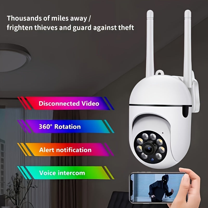 1080P Wi-Fi Security Camera with Pan/Tilt, Night Vision, Audio
