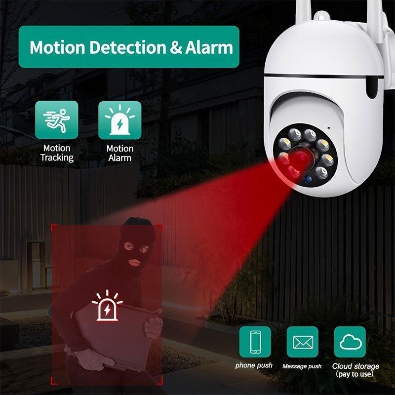 1080P Wi-Fi Security Camera with Pan/Tilt, Night Vision, Audio