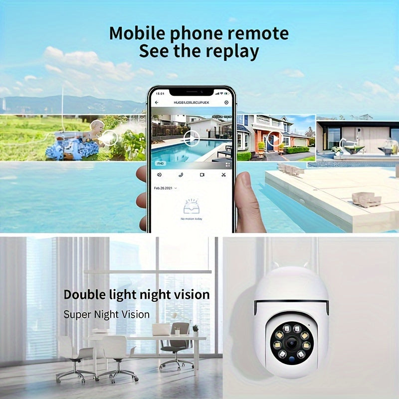 1080P Wi-Fi Security Camera with Pan/Tilt, Night Vision, Audio