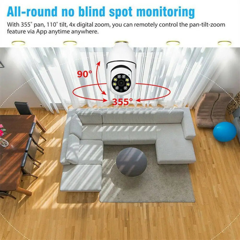 IR E27 1080P HD Wi-Fi Light Bulb Security Camera