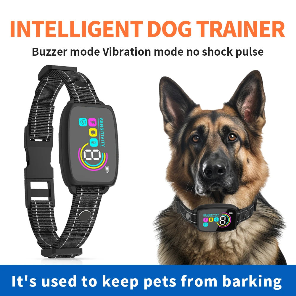 Smart Automatic Anti-Barking Dog Collar with Rechargeable Waterproof Design