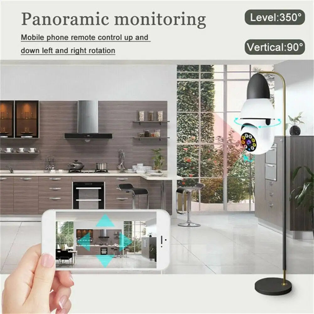 IR E27 1080P HD Wi-Fi Light Bulb Security Camera