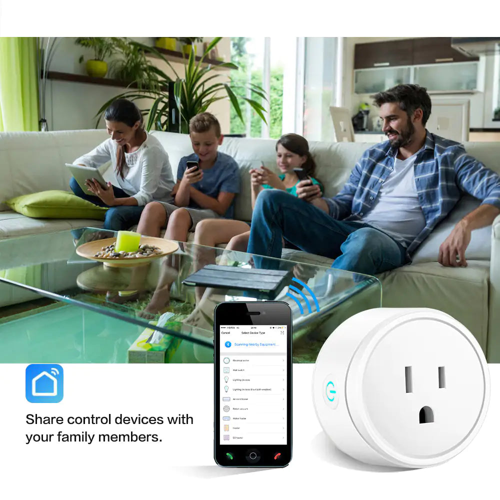 Smart Home Outlet Control Compatible with Google Home Alexa (2/4-Pack)