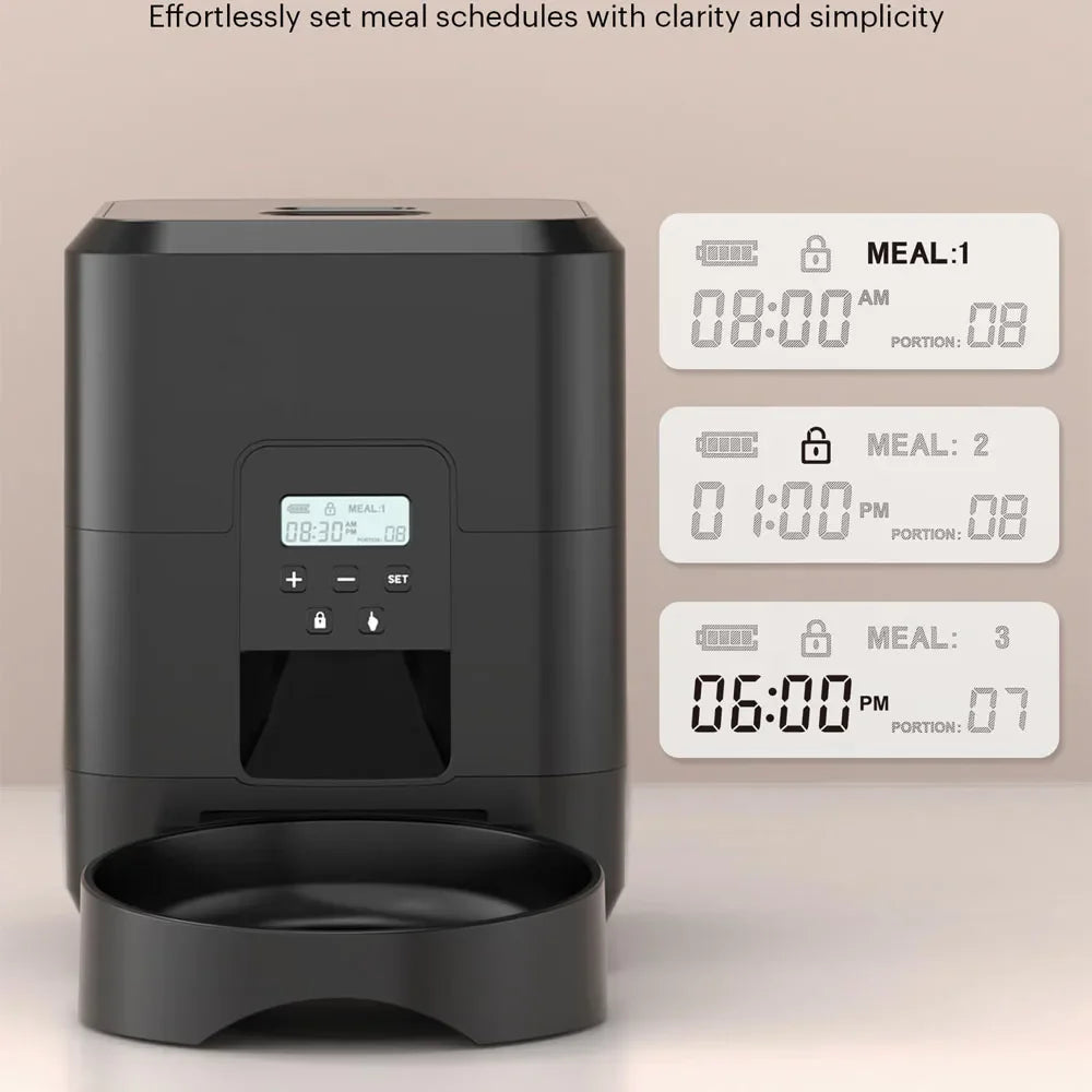 Smart Automatic Pet Feeder for Cats and Dogs with Timer
