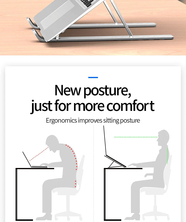 Adjustable Portable Laptop Stand Ergonomic Notebook Holder for MacBook