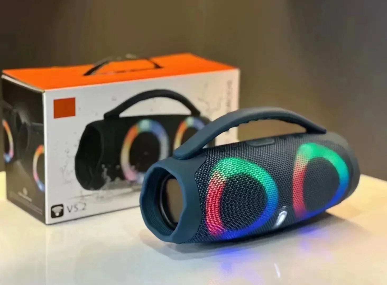 100W Portable Waterproof Bluetooth Speaker with RGB Lights and TWS