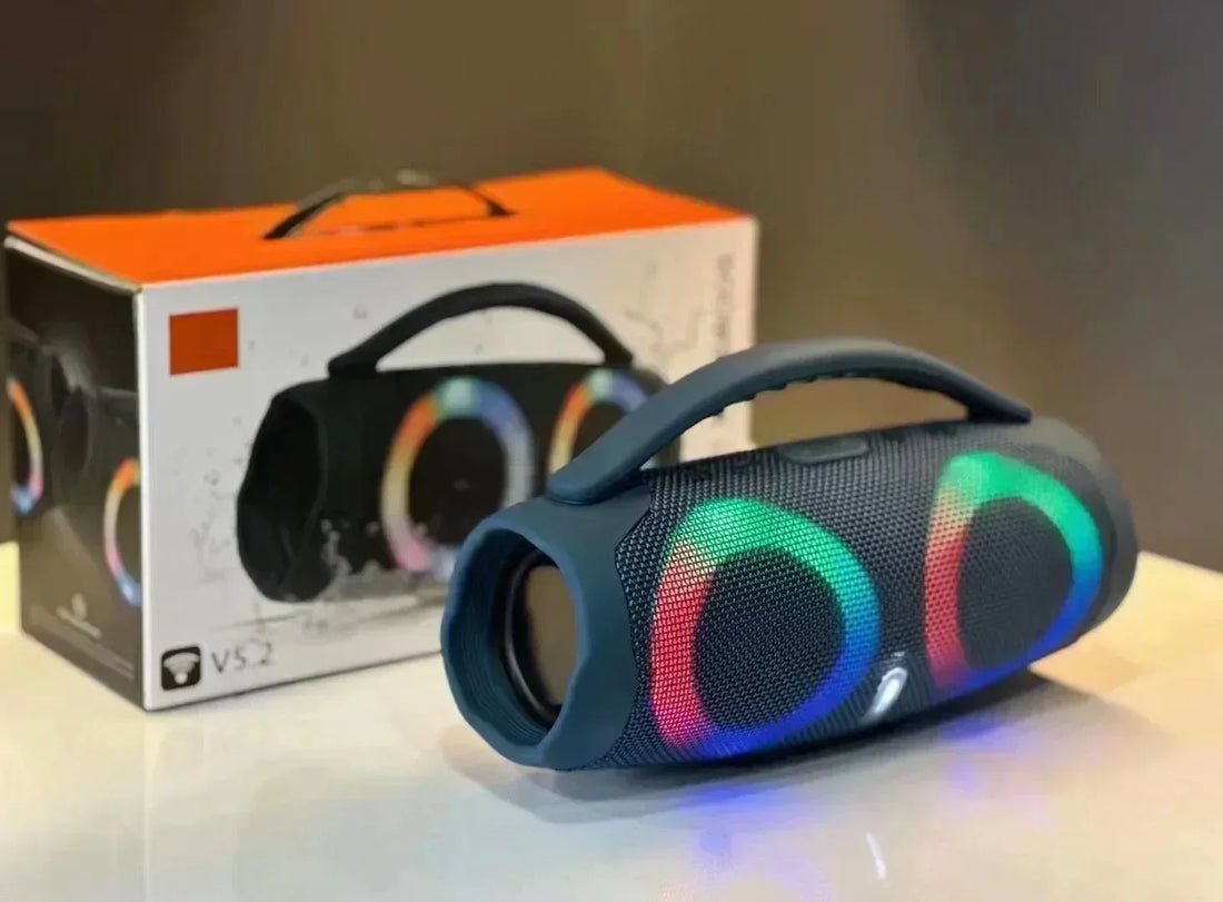 100W Portable Waterproof Bluetooth Speaker with RGB Lights and TWS