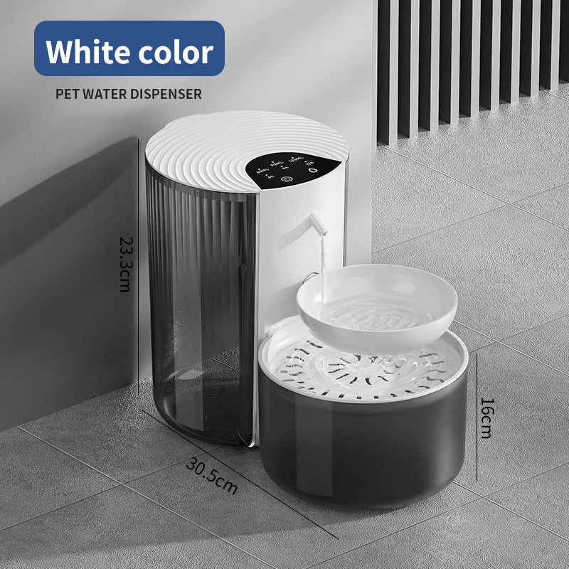 3L Wireless Automatic Pet Water Fountain Rechargeable Smart Dispenser