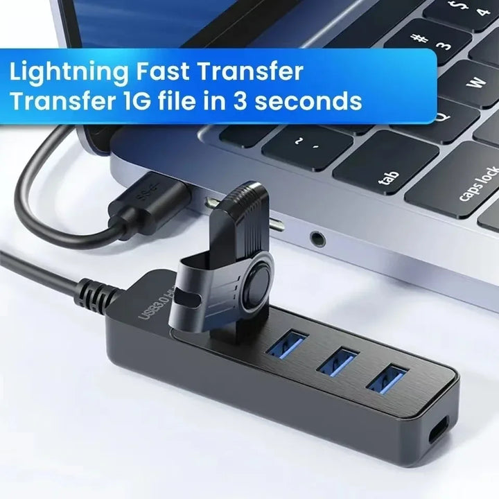 USB 3.0 Type-C 4-Port Hub with 20W Power Adapter
