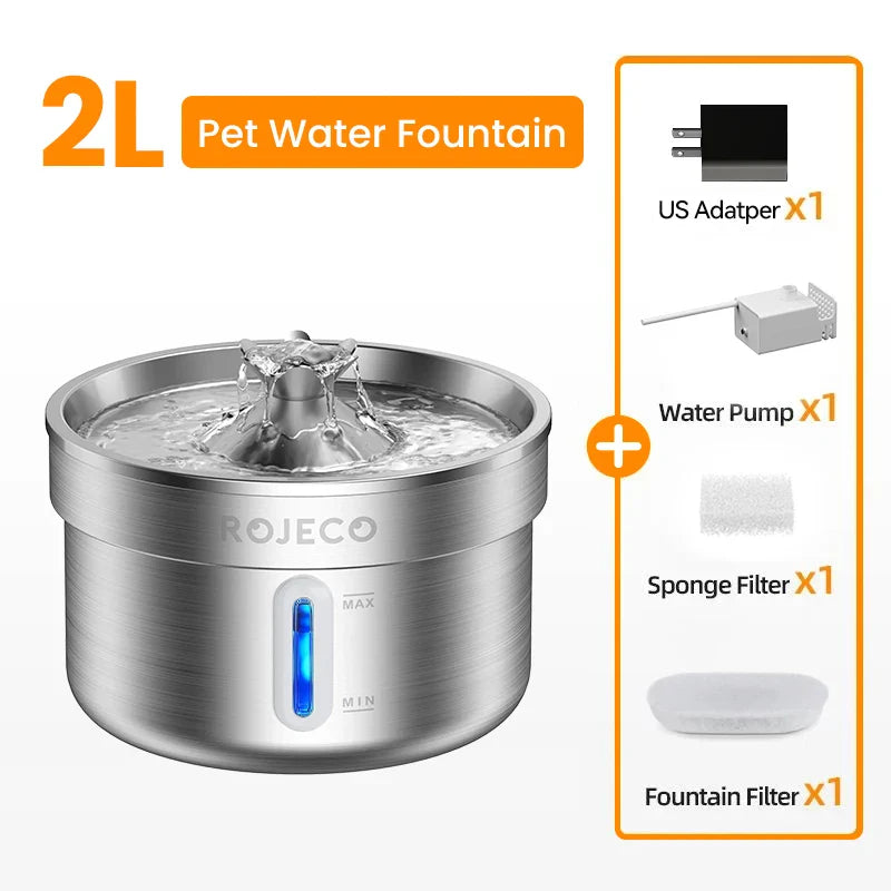 Stainless Steel Automatic Pet Water Fountain Smart Dispenser for Cats