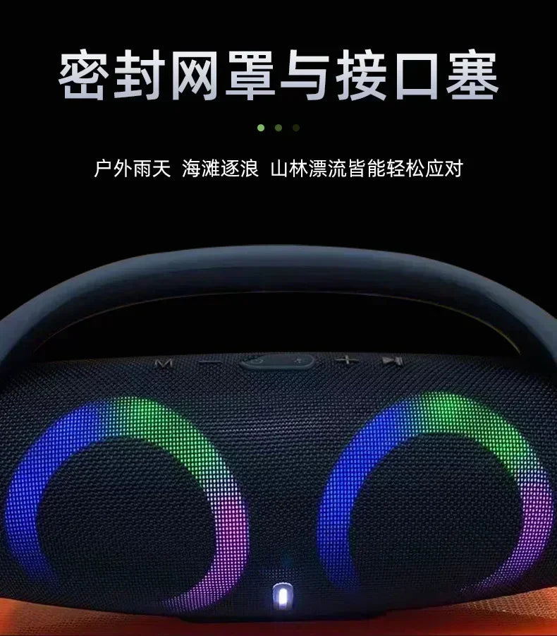 100W Portable Waterproof Bluetooth Speaker with RGB Lights and TWS