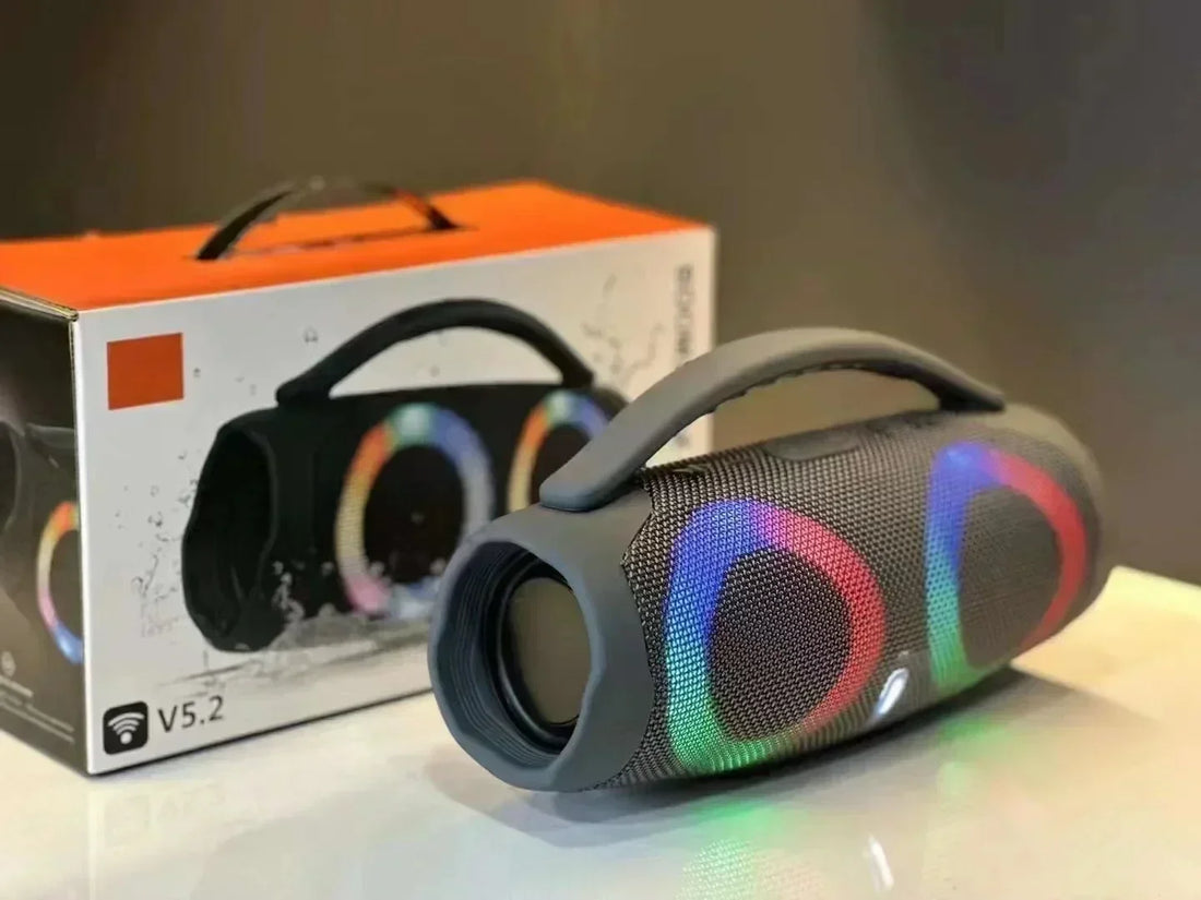 100W Portable Waterproof Bluetooth Speaker with RGB Lights and TWS
