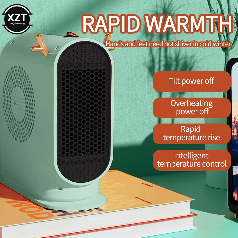 500W Desktop Electric Heater with Smart Thermostat Fast Heating