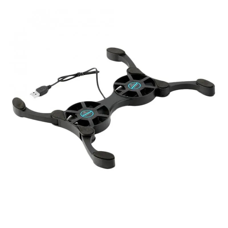 Foldable Laptop Cooling Pad with Dual USB Fans Portable Stand