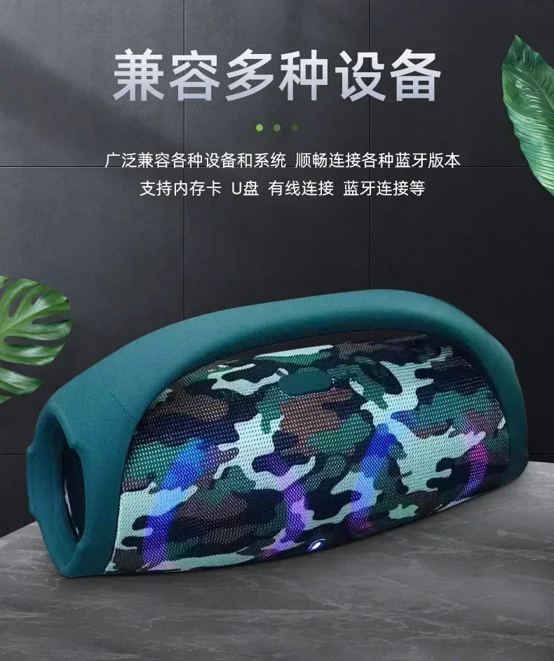 100W Portable Waterproof Bluetooth Speaker with RGB Lights and TWS