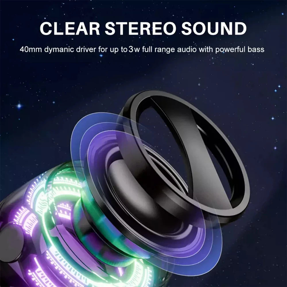 Multifunctional Bluetooth 5.3 Mini Speaker with RGB Lights and Holder