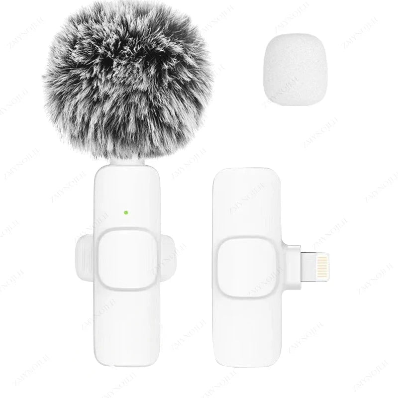 Wireless Lavalier Microphone Portable Mini Mic for Phone, PC, Camera