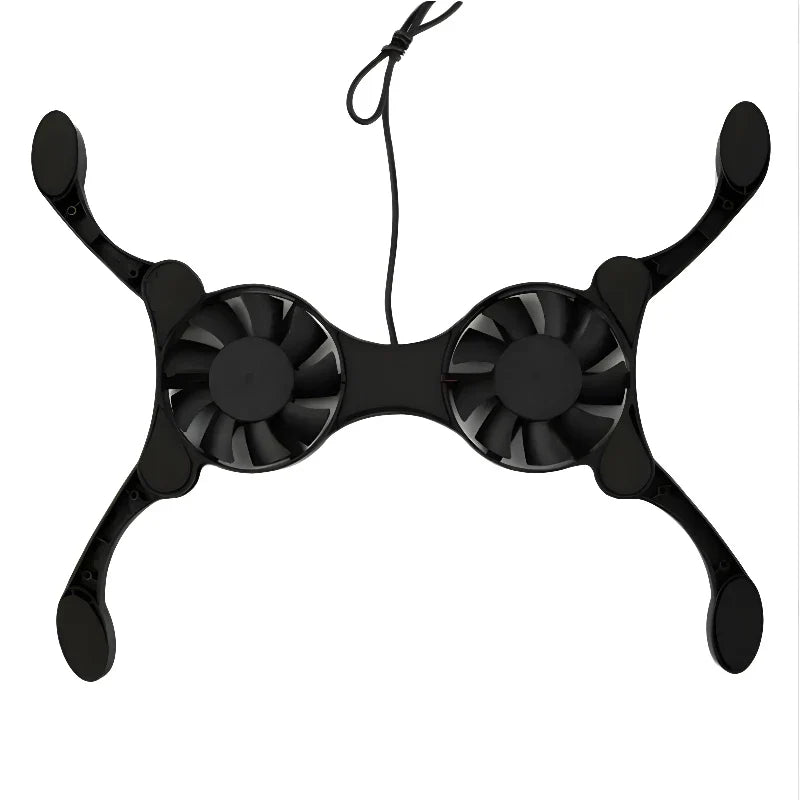 Foldable Laptop Cooling Pad with Dual USB Fans Portable Stand