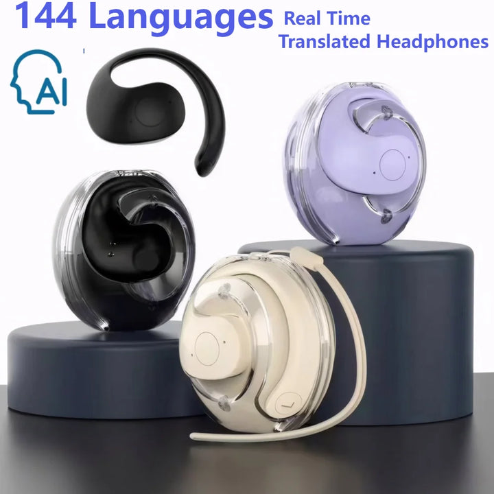 Intelligent Wireless Translation Earbuds Supporting 144 Languages with Waterproof Design