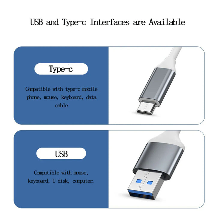 USB 3.0 4-Port Hub Type-C High-Speed Multiport Splitter