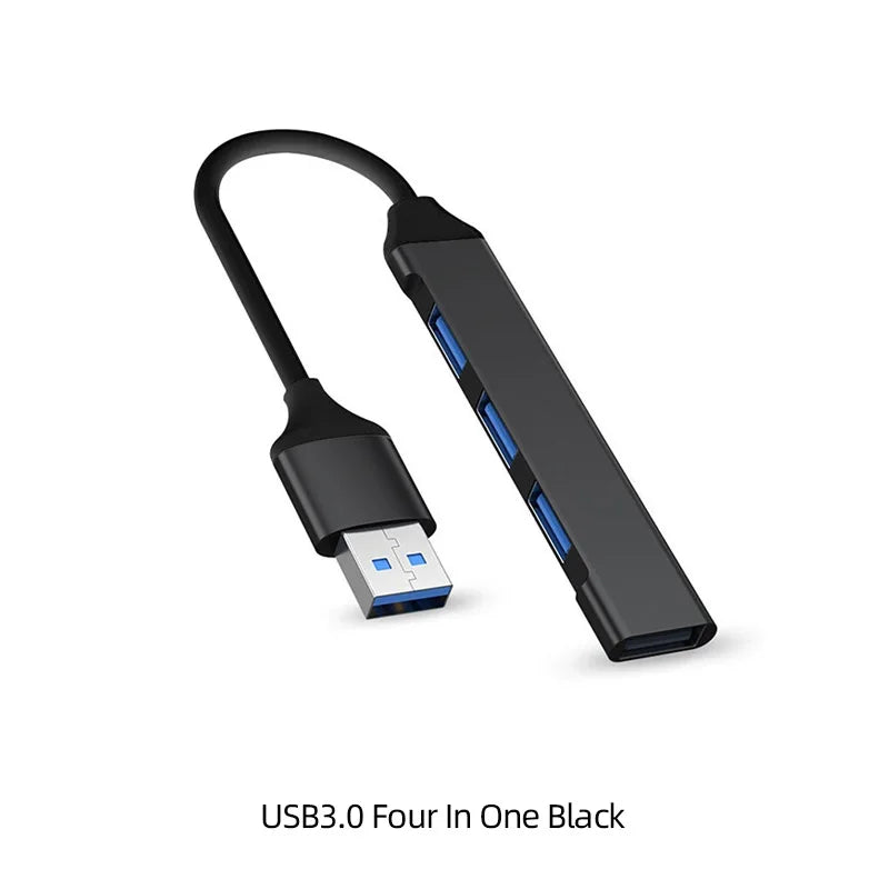 USB 3.0 4-Port Hub Type-C High-Speed Multiport Splitter