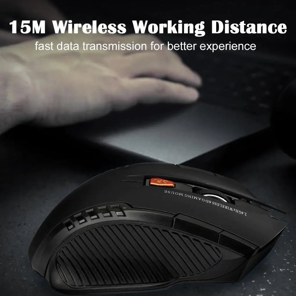 2.4G Wireless 1600DPI Gaming Mouse with 6 Buttons