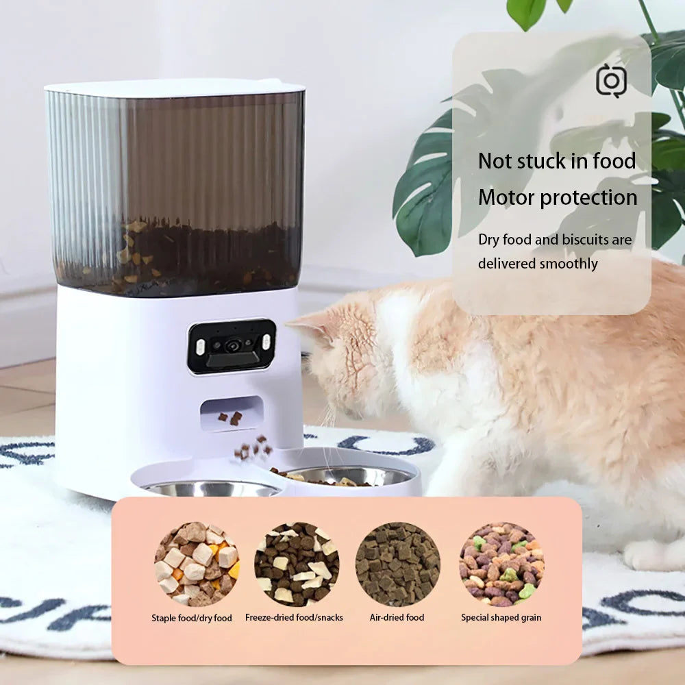 5L Smart Automatic Cat Feeder with Camera and Voice Recorder