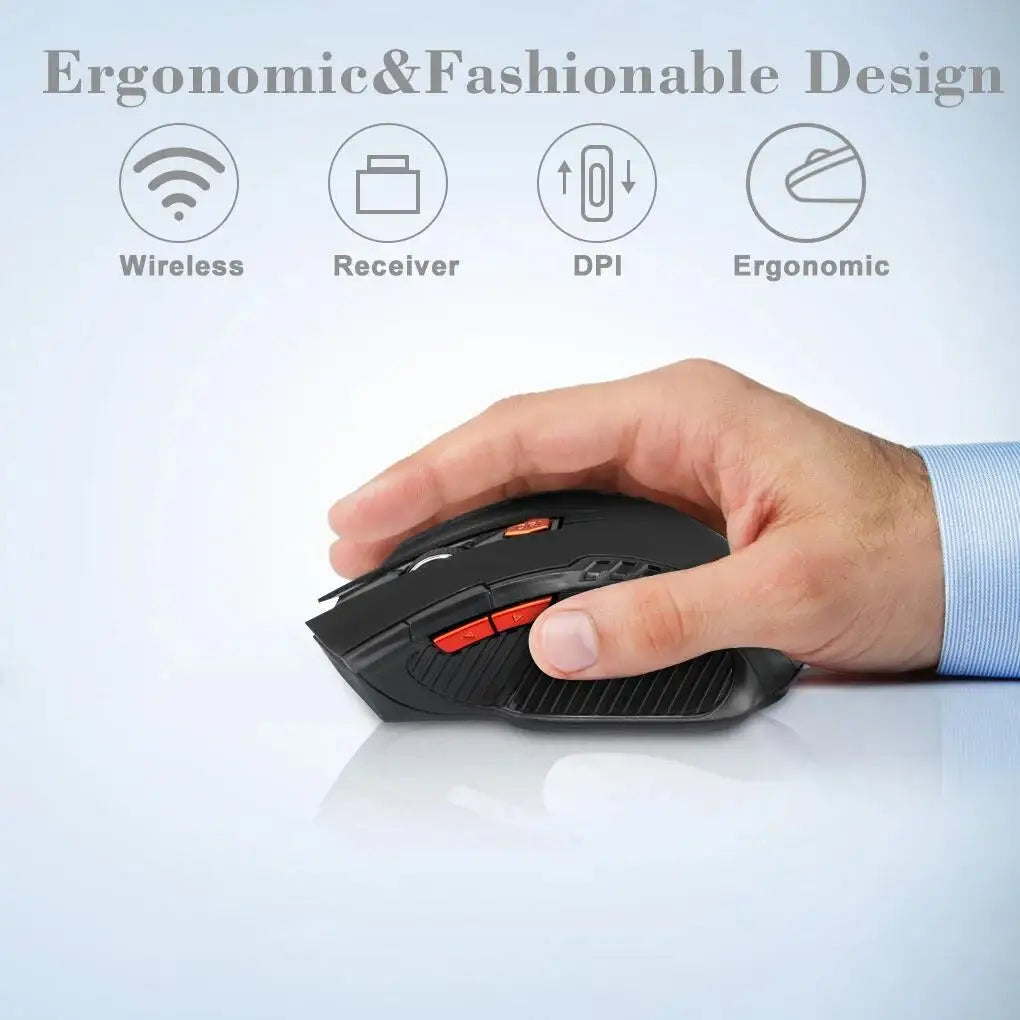 2.4G Wireless 1600DPI Gaming Mouse with 6 Buttons