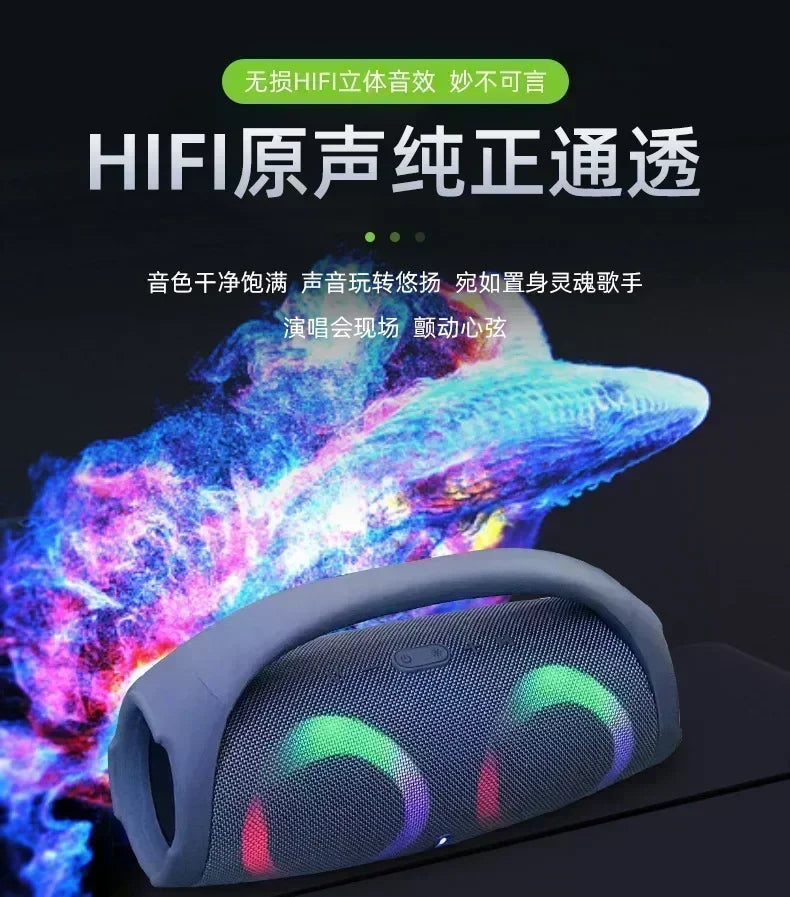 100W Portable Waterproof Bluetooth Speaker with RGB Lights and TWS