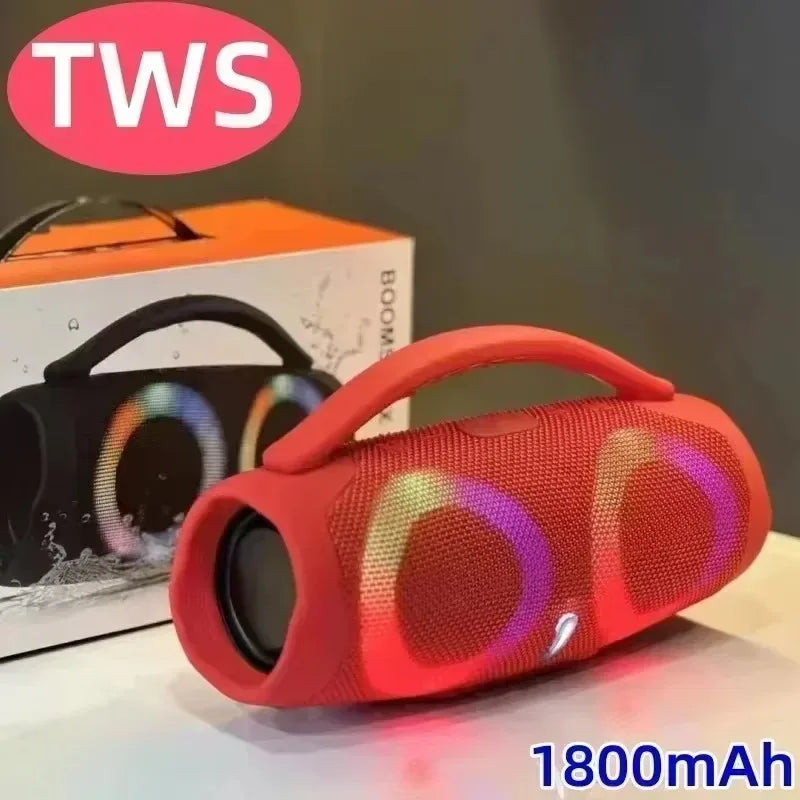 100W Portable Waterproof Bluetooth Speaker with RGB Lights and TWS