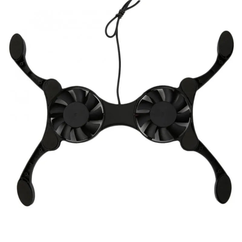 Foldable Laptop Cooling Pad with Dual USB Fans Portable Stand