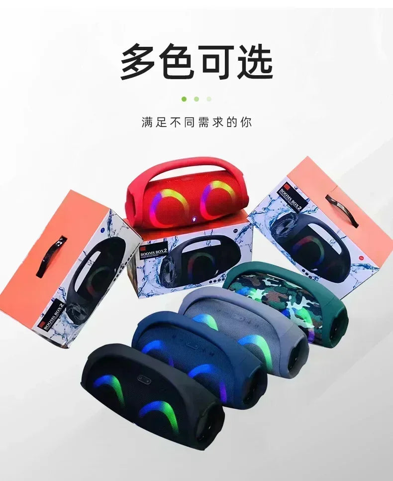 100W Portable Waterproof Bluetooth Speaker with RGB Lights and TWS