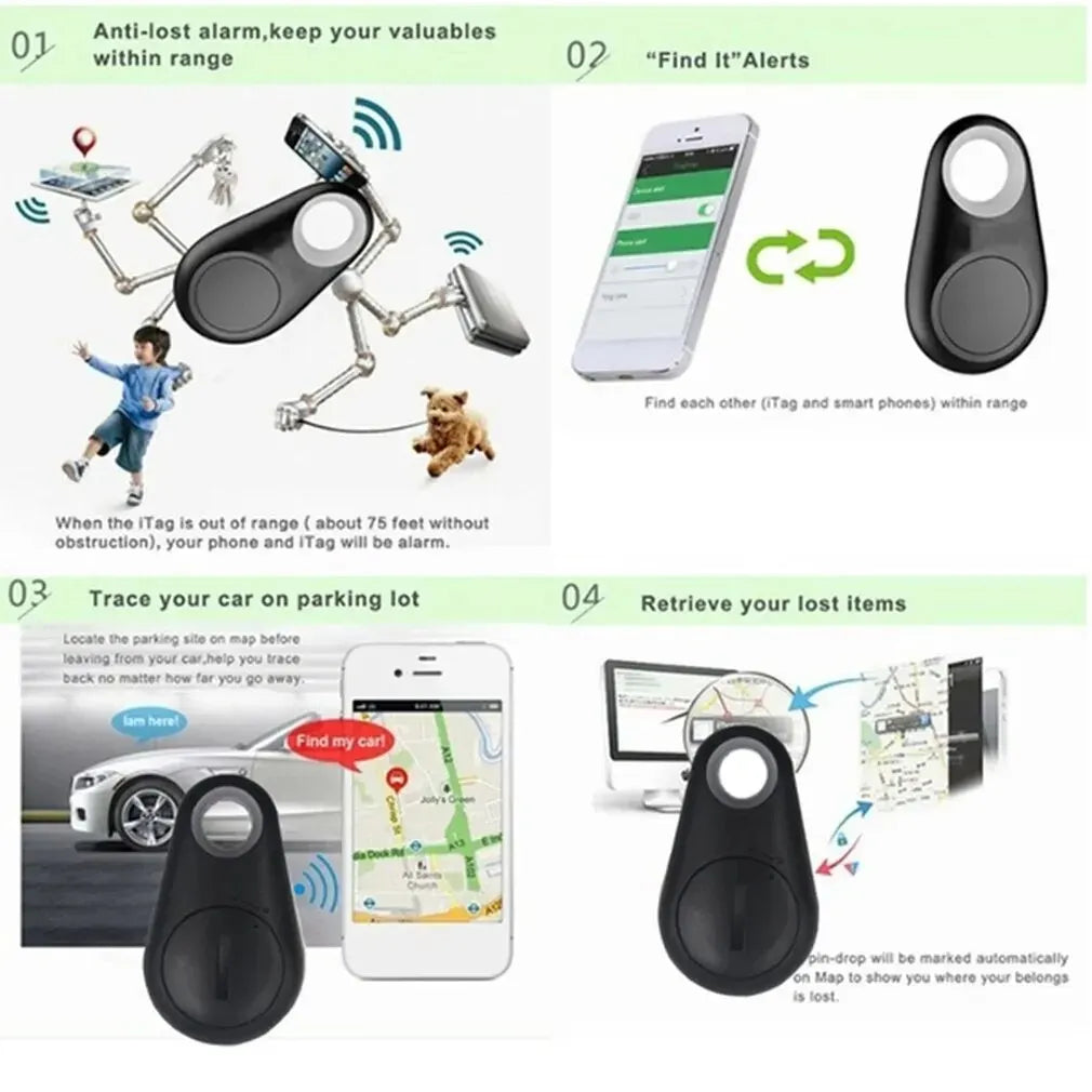 Mini Dog GPS Tracker Bluetooth 5.0 Anti-Lost Smart Locator