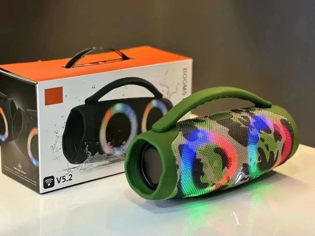100W Portable Waterproof Bluetooth Speaker with RGB Lights and TWS