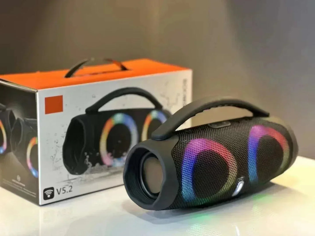 100W Portable Waterproof Bluetooth Speaker with RGB Lights and TWS