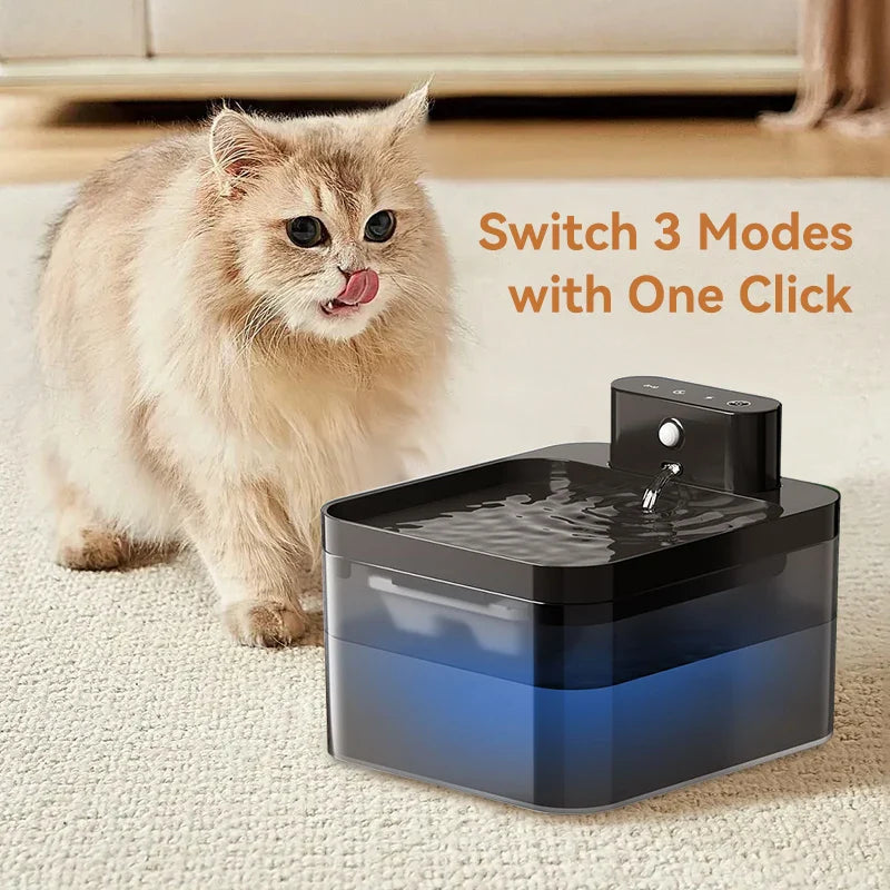 Wireless Automatic Cat Water Fountain 2600mAh with Infrared Sensor