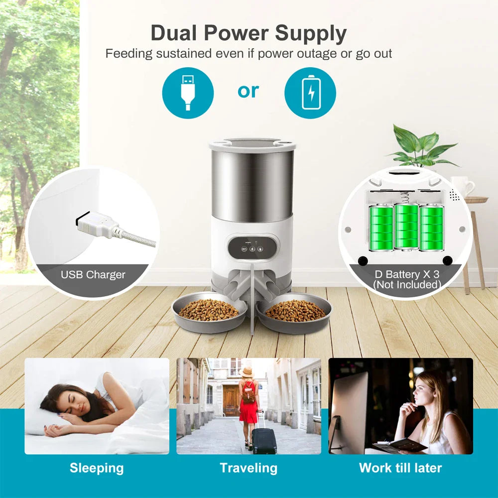 Smart App Pet Feeder for Cats and Dogs with Remote Control