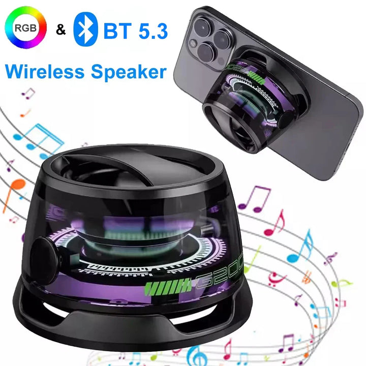 Multifunctional Bluetooth 5.3 Mini Speaker with RGB Lights and Holder