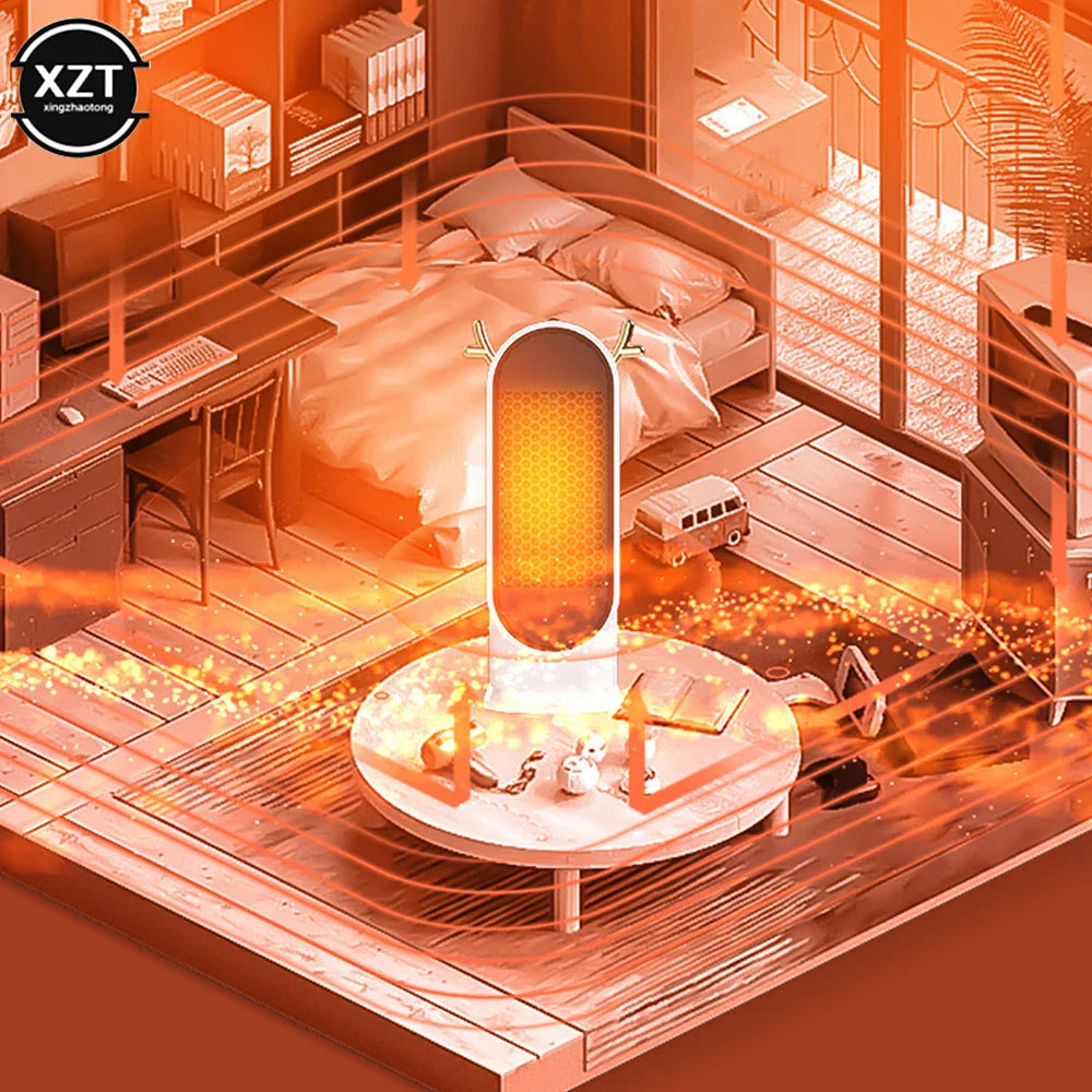 500W Desktop Electric Heater with Smart Thermostat Fast Heating