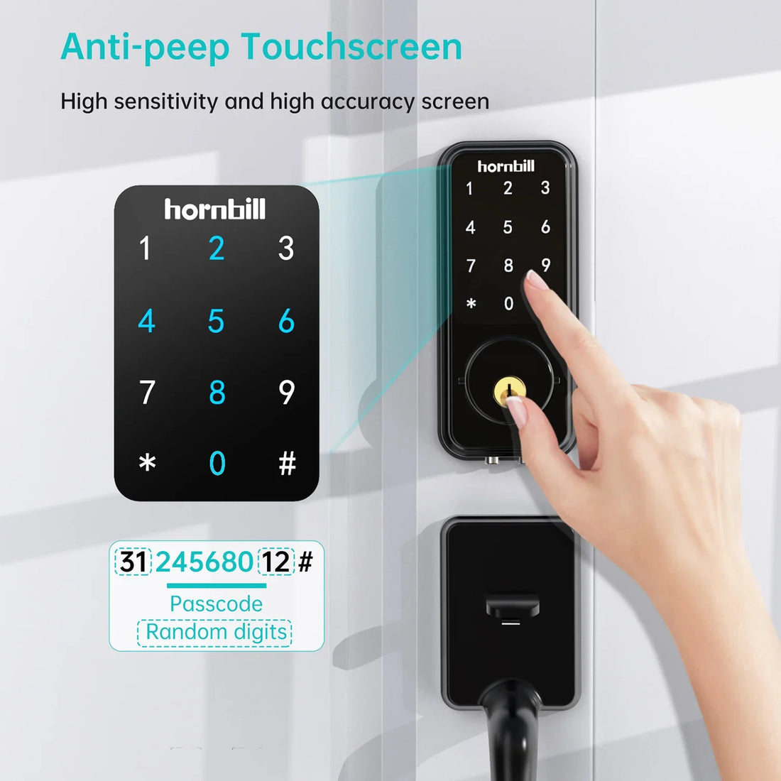 Smart Keyless Front Door Lock Bluetooth Digital Deadbolt