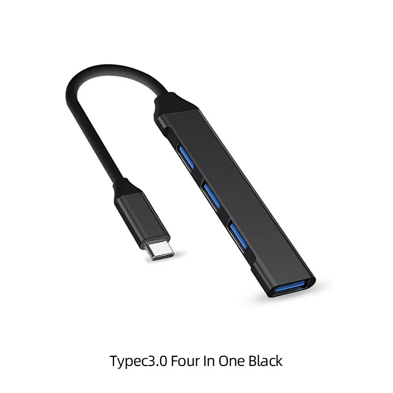 USB 3.0 4-Port Hub Type-C High-Speed Multiport Splitter