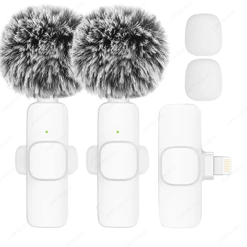 Wireless Lavalier Microphone Portable Mini Mic for Phone, PC, Camera