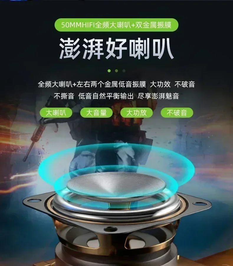 100W Portable Waterproof Bluetooth Speaker with RGB Lights and TWS