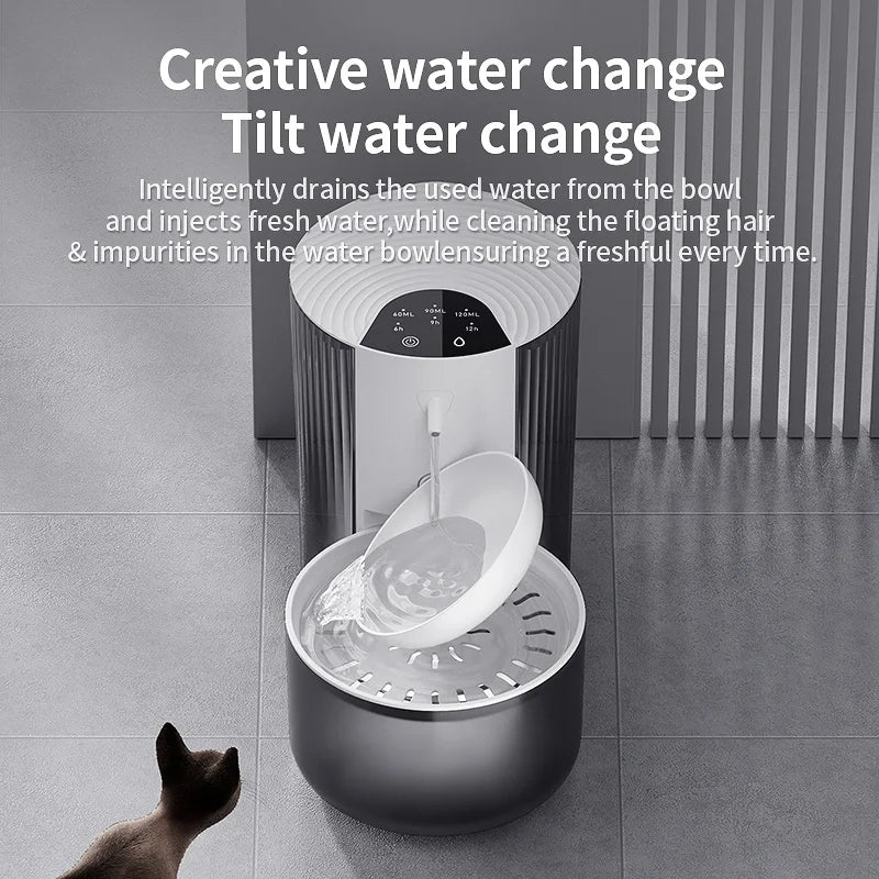 3L Wireless Automatic Pet Water Fountain Rechargeable Smart Dispenser