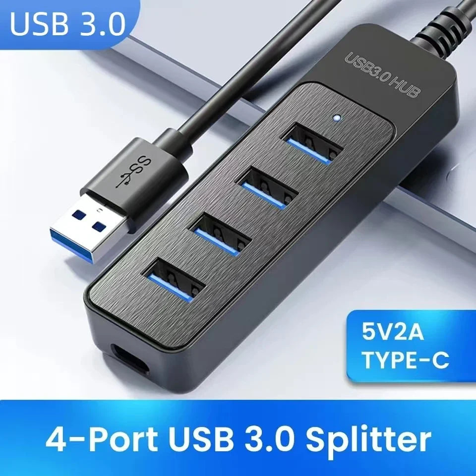 USB 3.0 Type-C 4-Port Hub with 20W Power Adapter
