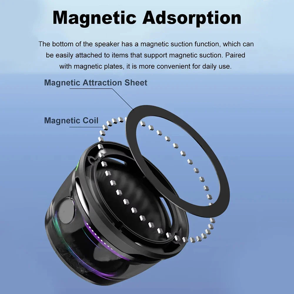 Multifunctional Bluetooth 5.3 Mini Speaker with RGB Lights and Holder