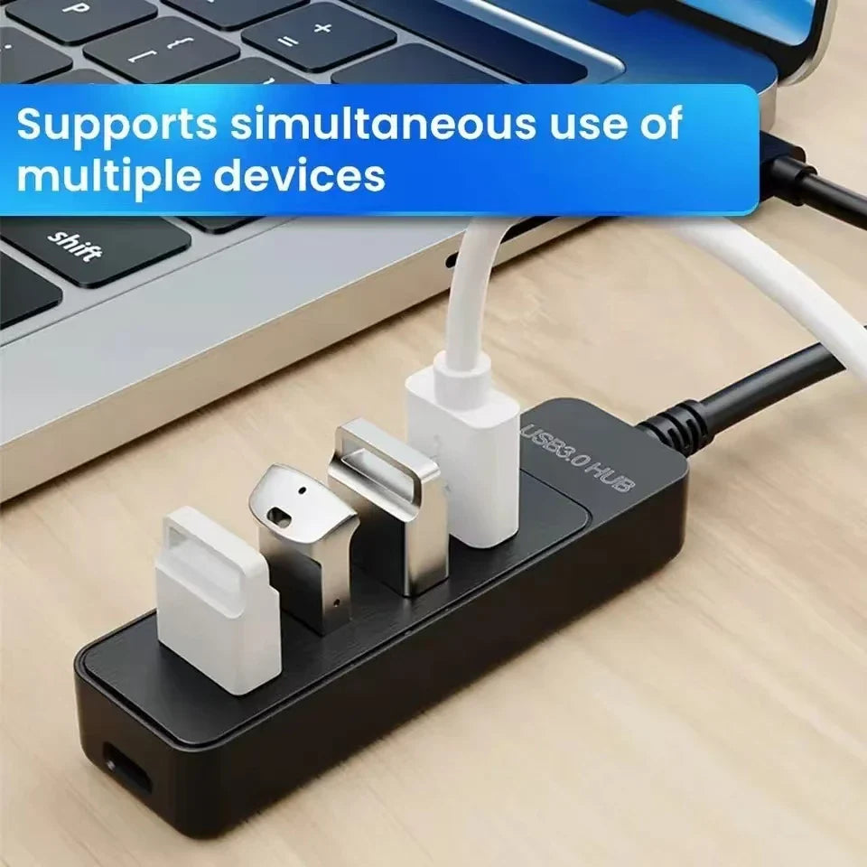 USB 3.0 Type-C 4-Port Hub with 20W Power Adapter