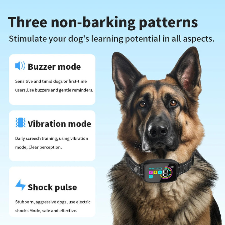 Smart Automatic Anti-Barking Dog Collar with Rechargeable Waterproof Design